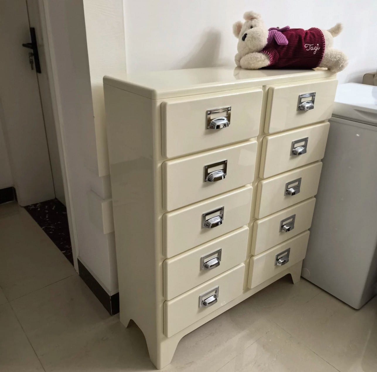 ตู้เก็บของ 10 ลิ้นชัก MY DOLLS HOUSE BINGBING 96 CM. สีขาวครีม_3